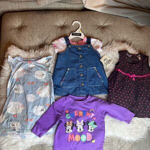 Bundle / lot 4 pieces baby girl toddle 12 months